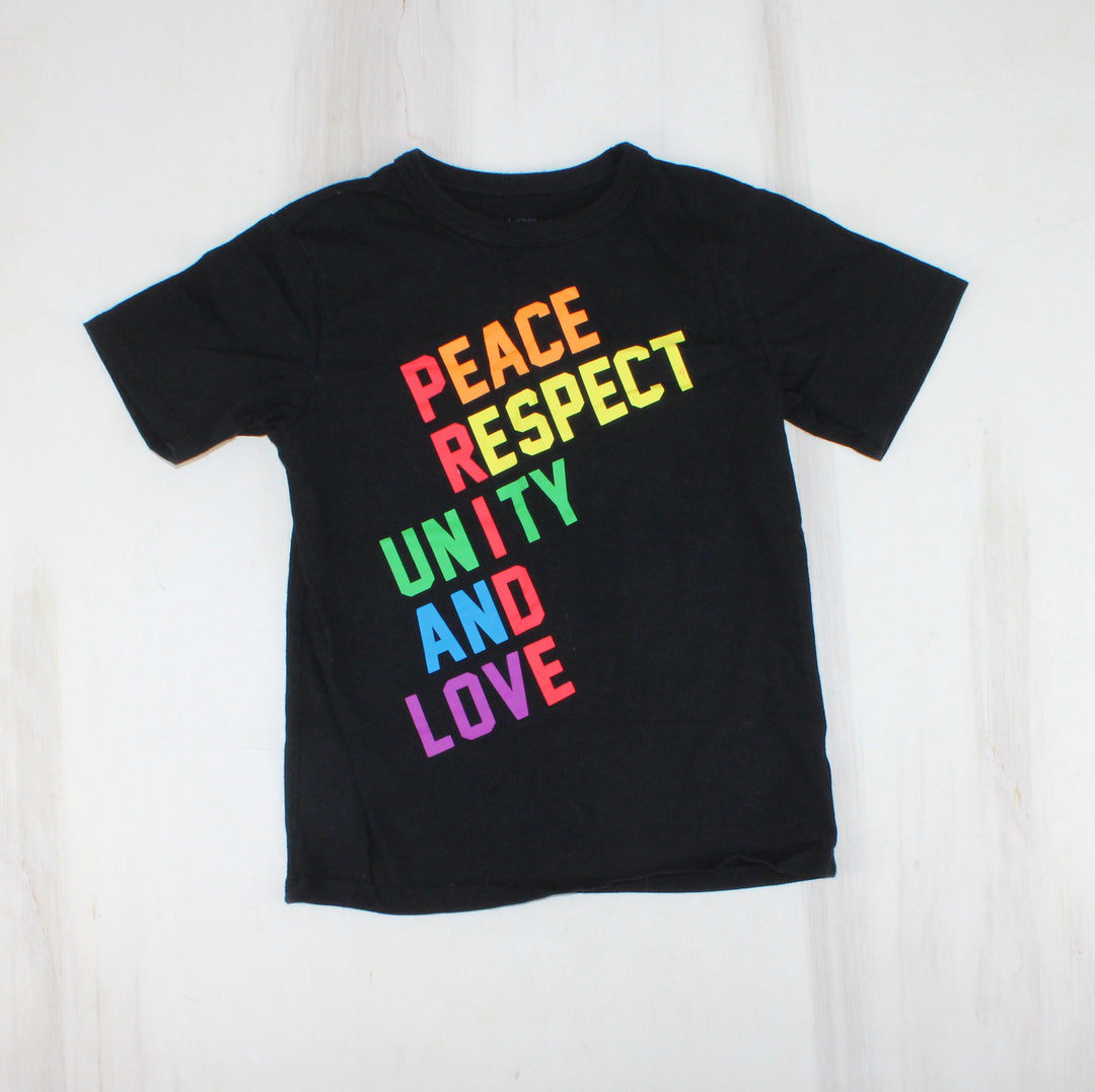 CHILDRENS PLACE PEACE TOP 5/6Y PRE-LOVED (MARK)