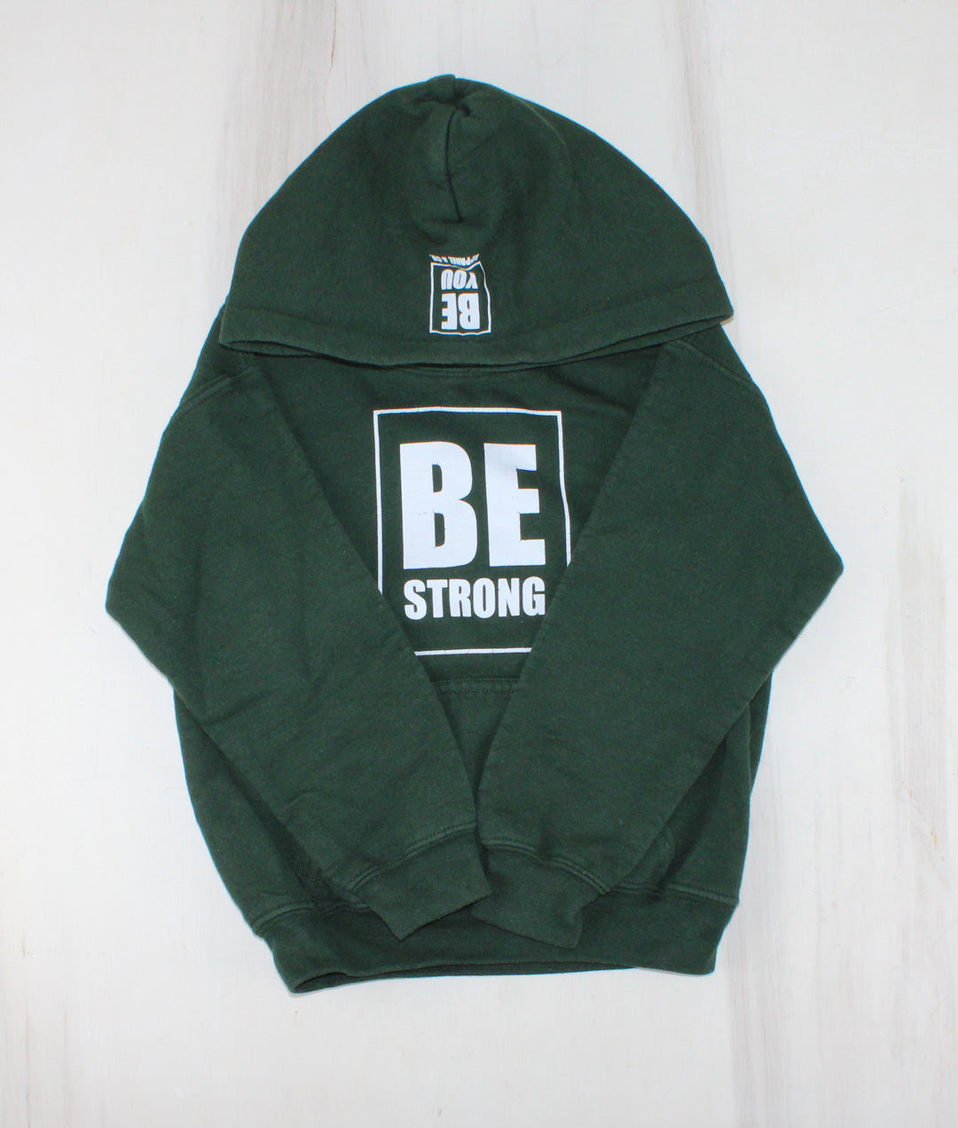 BE STRONG MOSS HOODIE YOUTH XS PRE-LOVED