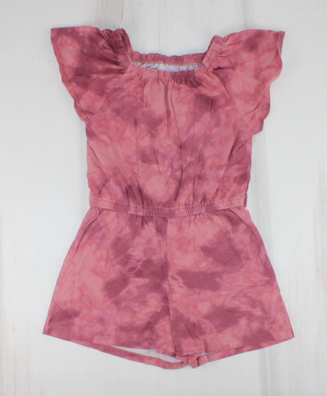 OLD NAVY PINK DYE ROMPER 8Y PRE-LOVED (FADE)