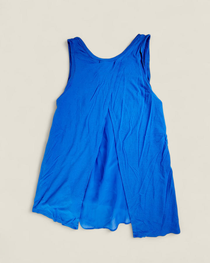 BANANA REPUBLIC BLUE TOP WITH SHEER BACK LADIES XS PRE-LOVED