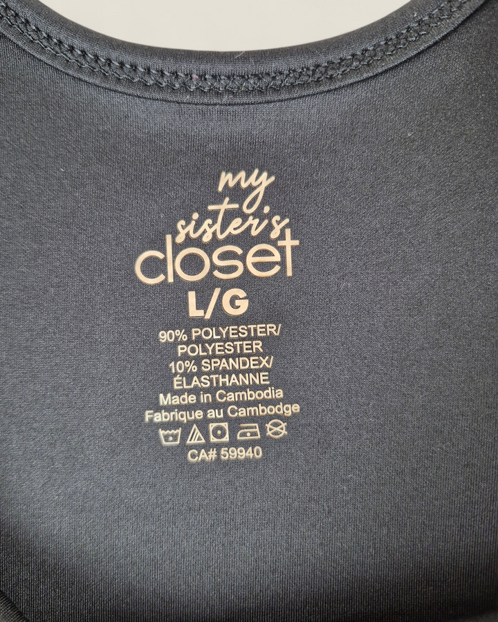 Pre-Loved My Sister's Closet Black Athletic Bodysuit Youth Large | Betty’s Marketplace