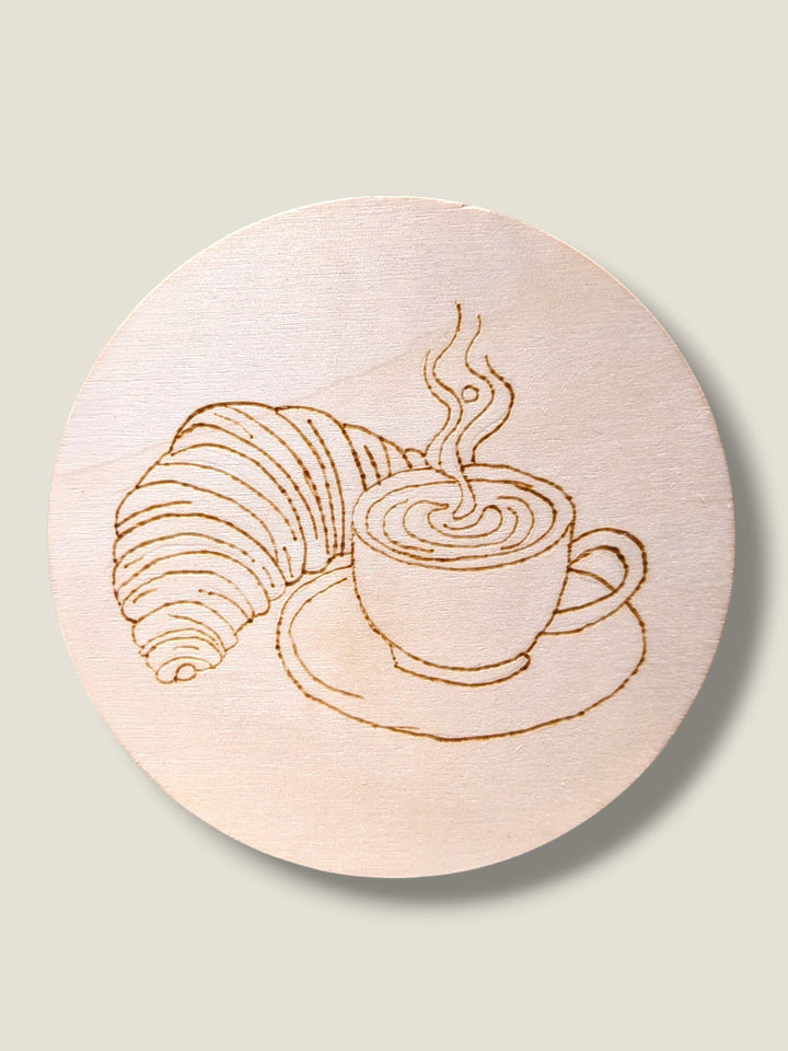 Marked In Wood, Wood Burnt Cork Backed Coasters