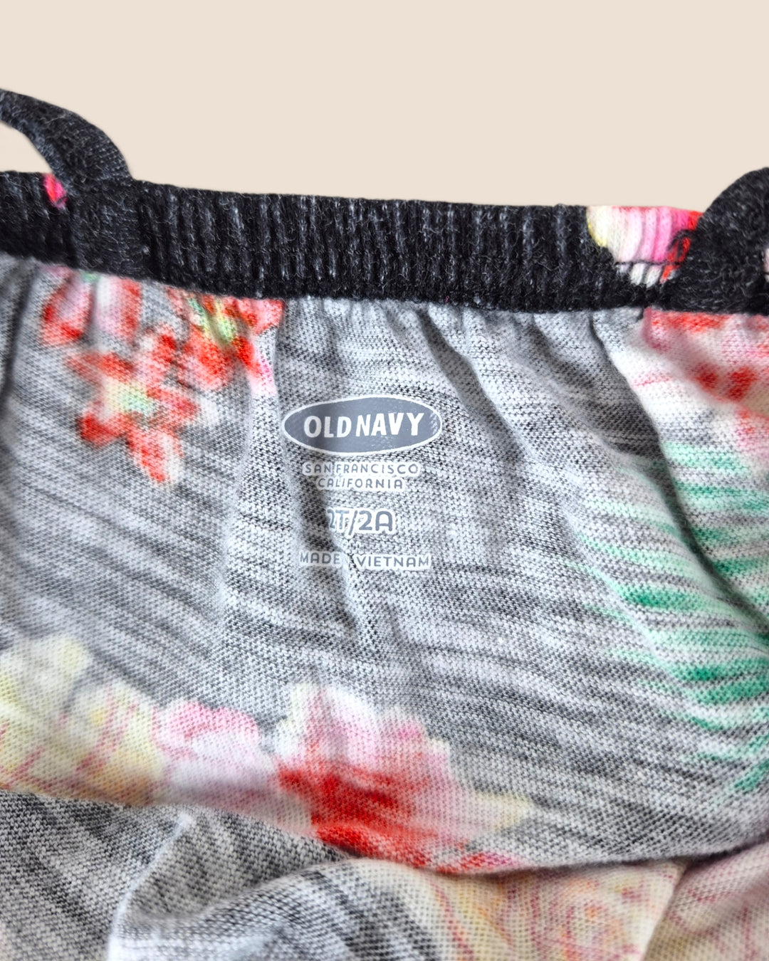 Pre-Loved Old Navy Black Floral Tank Top Girls 2Y | Betty’s Marketplace