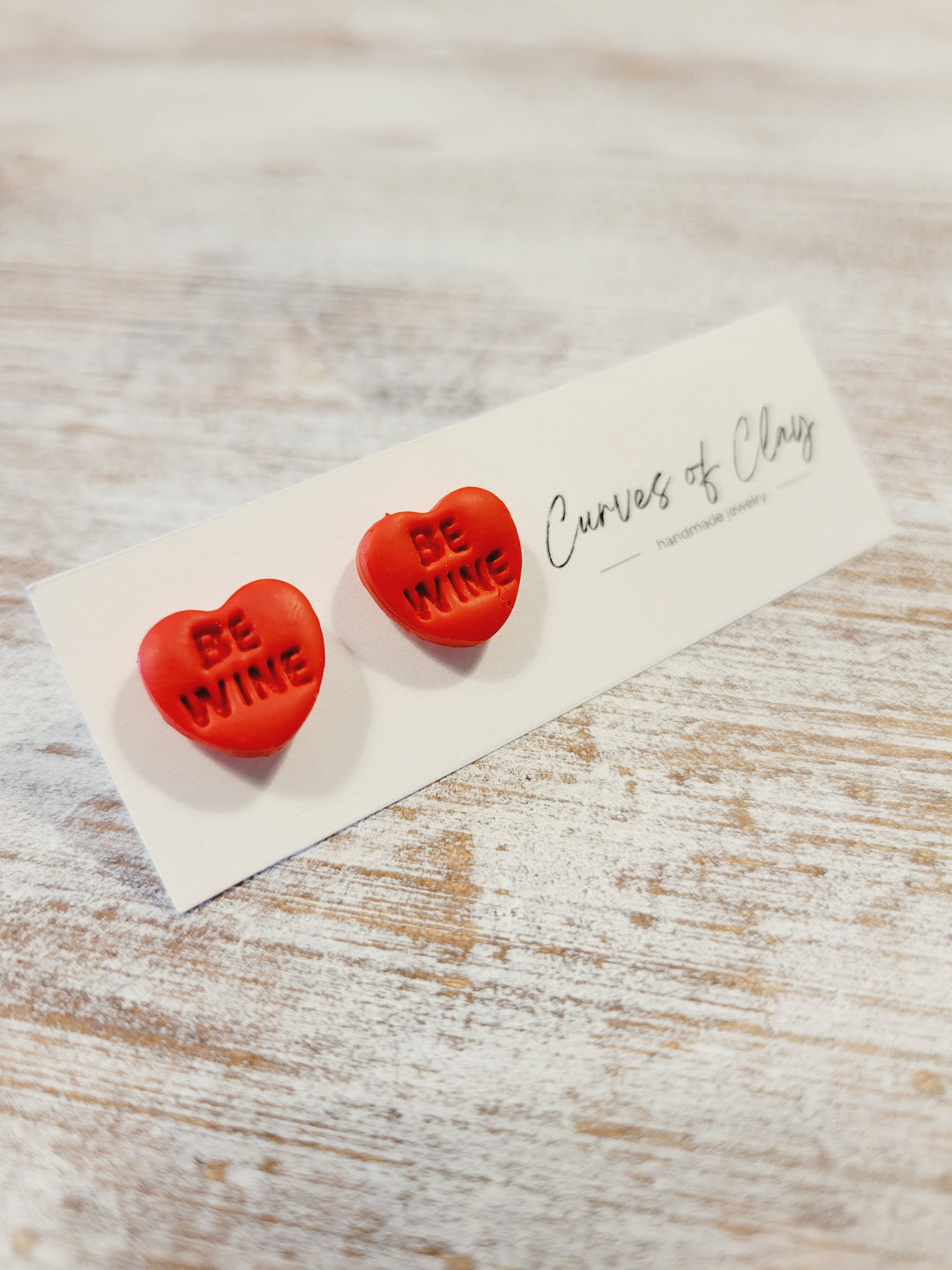 Curves of Clay, Valentine & Love Inspired Stud Earrings