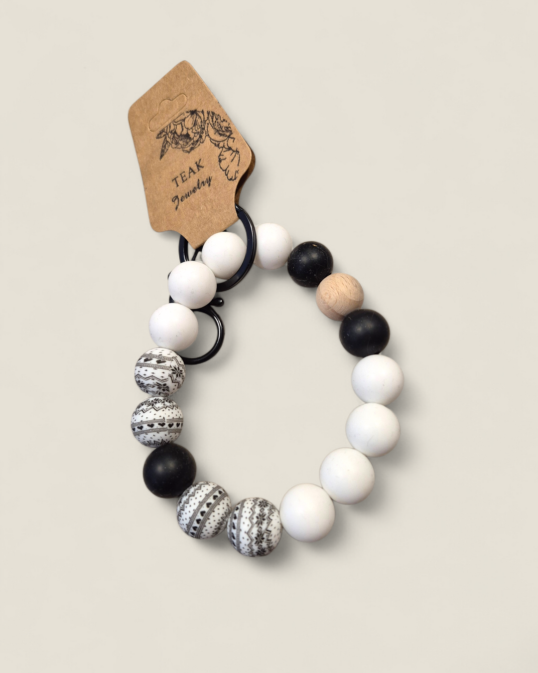 Teak Jewelry, Silicone Beaded Wristlets