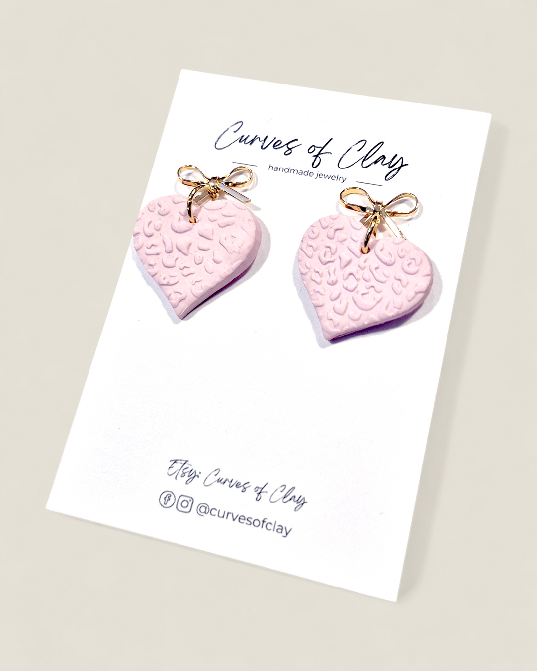 Curves of Clay, Valentine & Love Inspired Clay Dangle Earrings