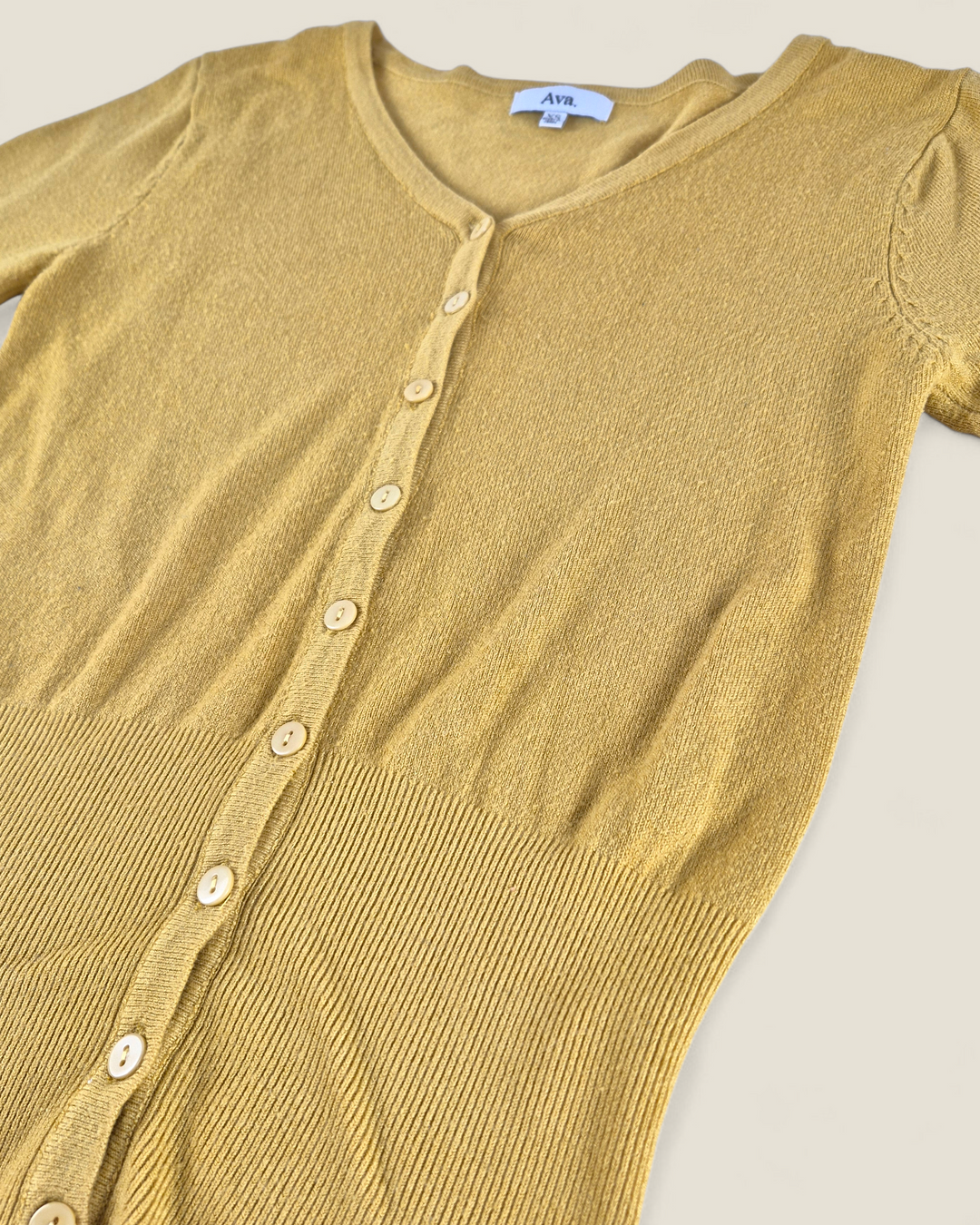 Pre-Loved Ava Mustard Cardigan Sweater Ladies XS | Betty’s Marketplace
