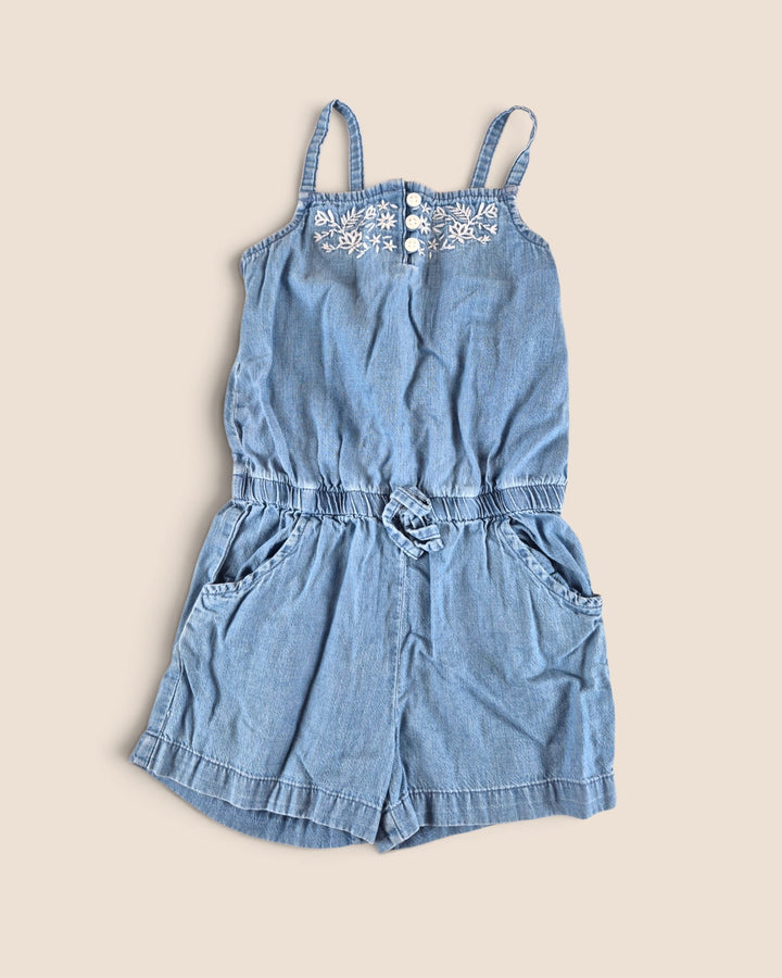 Pre-Loved Blue Embroidered Romper Girls 3Y | Betty’s Marketplace