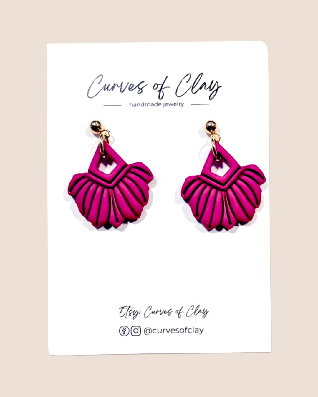 Curves of Clay, Everyday Dangle Earrings