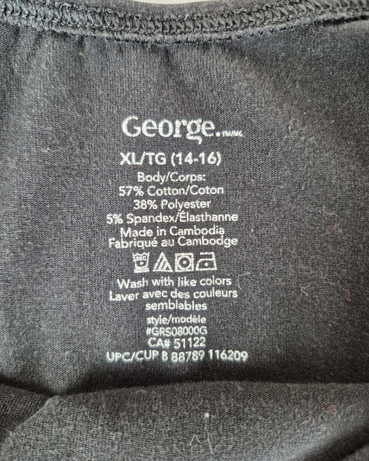 Pre-Loved George Black Bodysuit Girls 14-16Y | Betty’s Marketplace