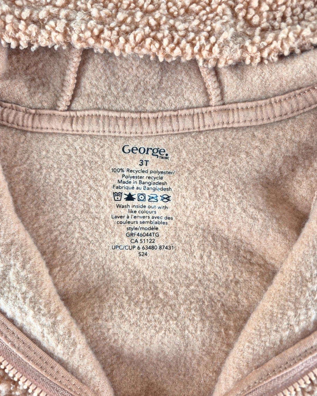 Pre-Loved George Tan Plush Vest Girls 3Y | Betty’s Marketplace
