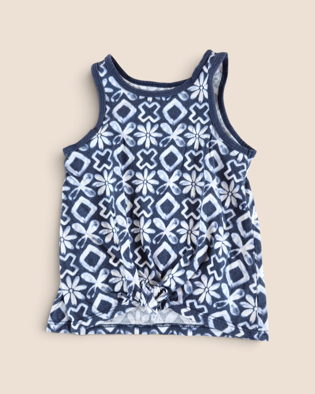 Pre-Loved Oshkosh Navy Patterned Tank Top Girls 3Y | Betty’s Marketplace