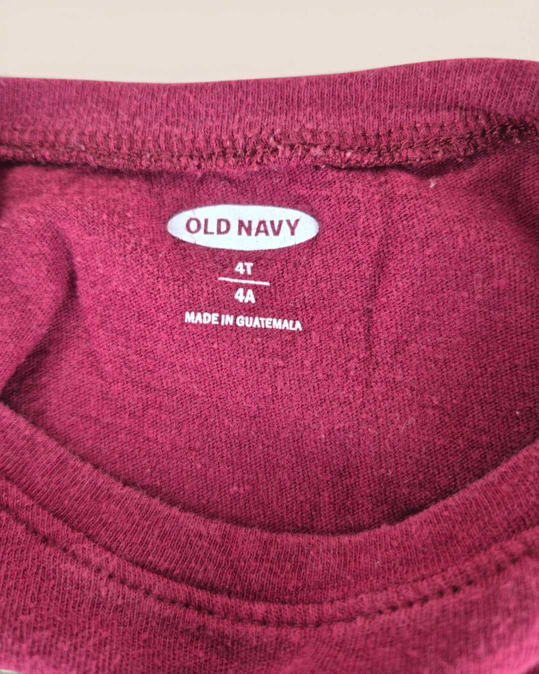Pre-Loved Old Navy Burgundy Long Sleeve Graphic Top Girls 4Y | Betty’s Marketplace
