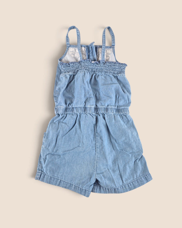 Pre-Loved Blue Embroidered Romper Girls 3Y | Betty’s Marketplace