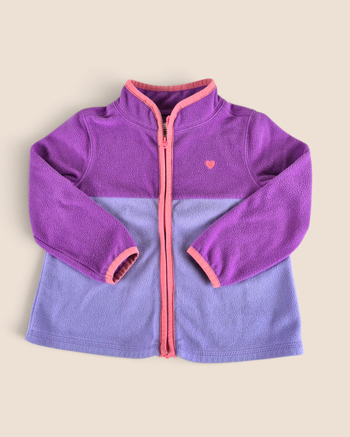 Pre-Loved Oshkosh Purple Fleece Zippered Sweater Girls 2Y | Betty’s Marketplace
