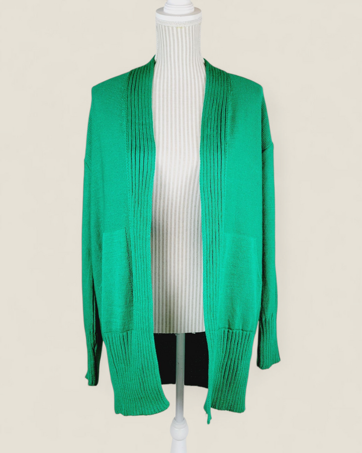 CCK STYLE GREEN CARDIGAN SWEATER LADIES XL PRE-LOVED