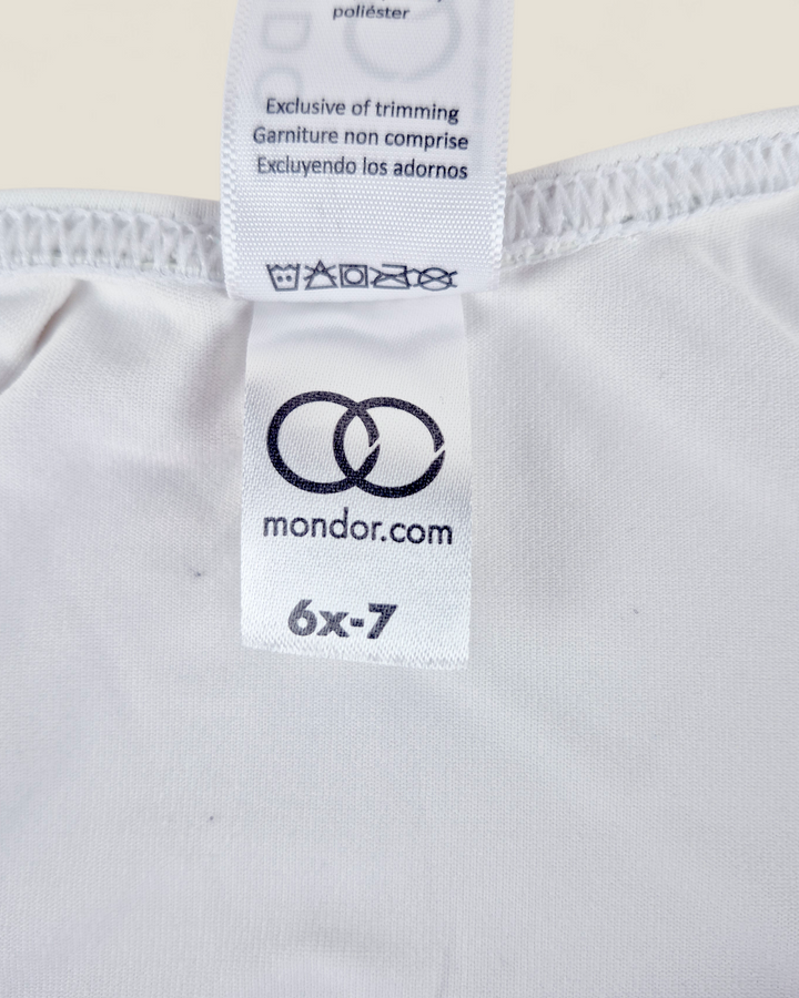 Pre-Loved Mondor White Bodysuit Girls 6-7Y | Betty’s Marketplace