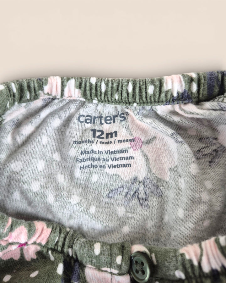 Pre-Loved Carter's Green Floral Dress Girls 12M | Betty’s Marketplace