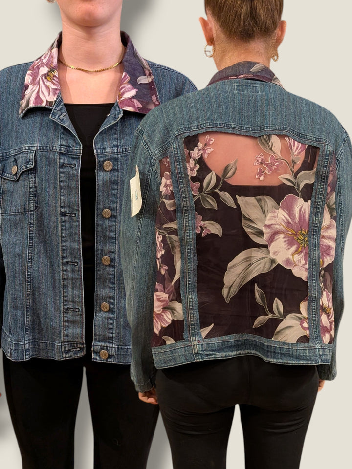 Stitch,  Loop, Create, Repeat, Repurposed Upcycled Denim Jackets