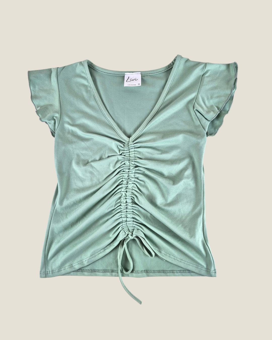 Pre-Loved Livi Green Ruched Top Ladies Small | Betty’s Marketplace