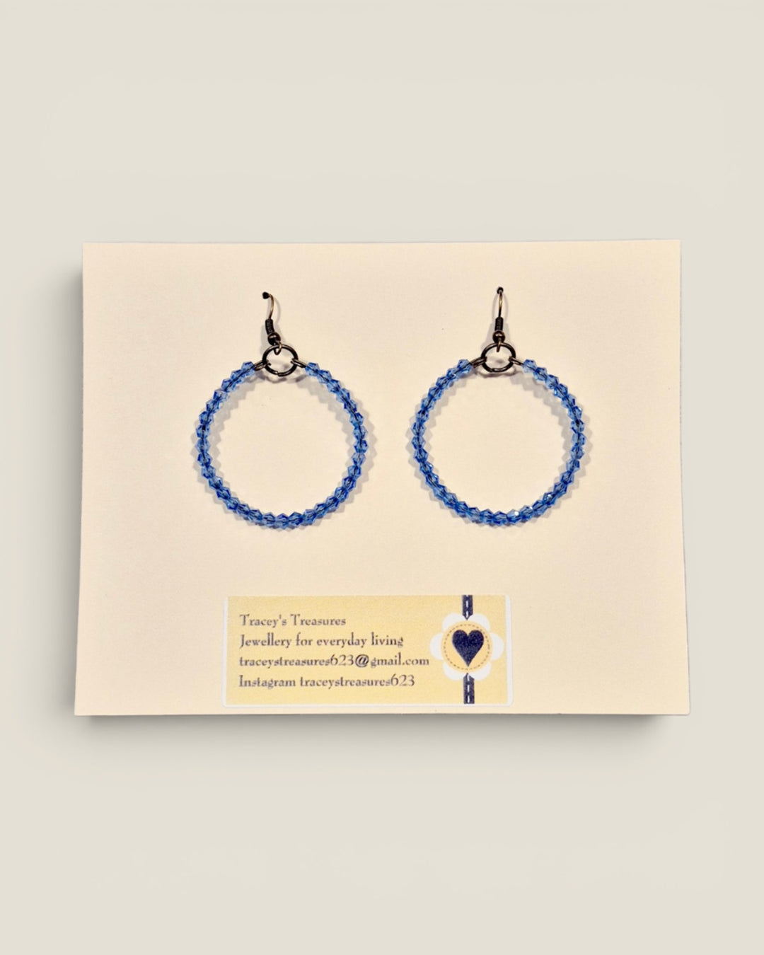 Tracey's Treasures, Beaded Hoop Earrings