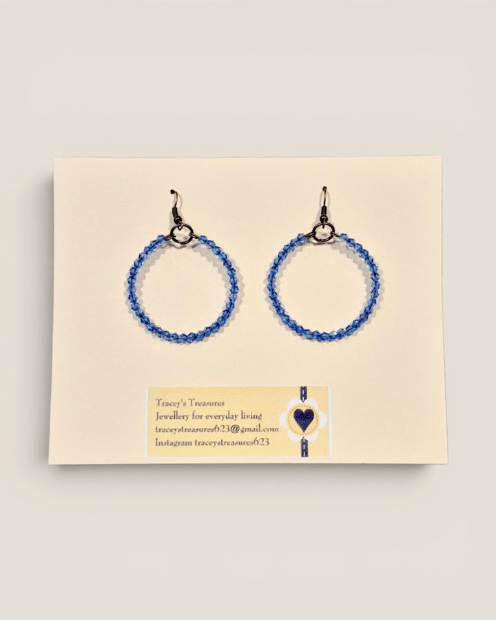 Tracey's Treasures, Beaded Hoop Earrings