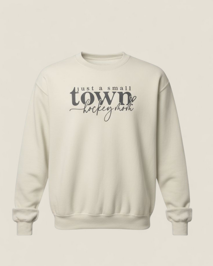 Audreeve, Small Town Hockey Mom Crewneck Sweaters