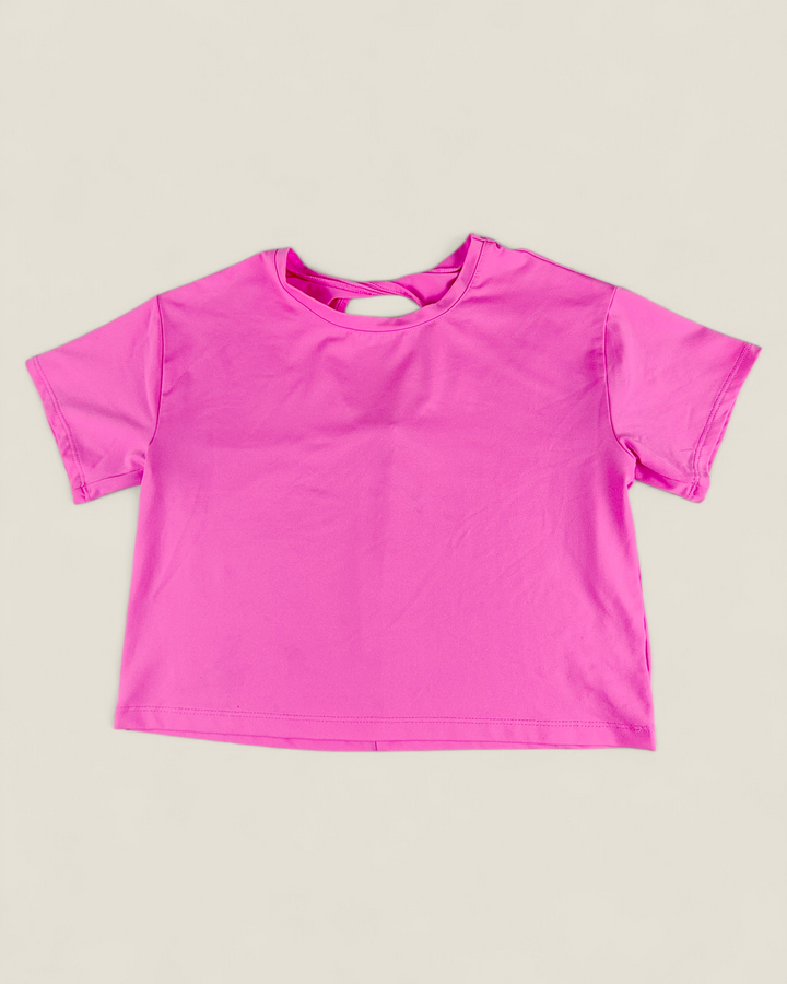 Pre-Loved Children's Place Pink Athletic Cropped Tee Girls 7-8Y | Betty’s Marketplace