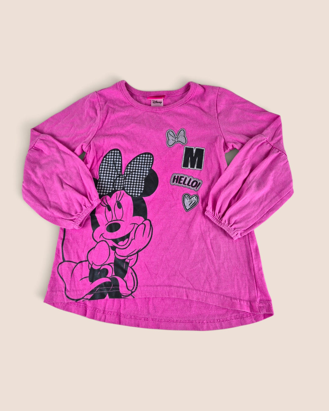 Pre-Loved Minnie Mouse Pink Long Sleeve Top Girls 4Y | Betty’s Marketplace