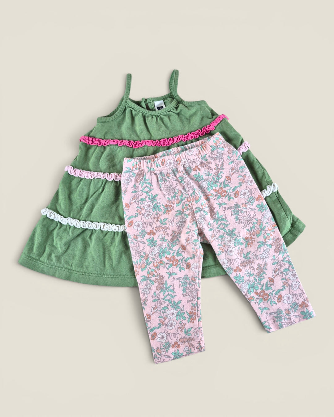 Pre-Loved GAP Green & Pink Outfit Girls 3-6M | Betty’s Marketplace