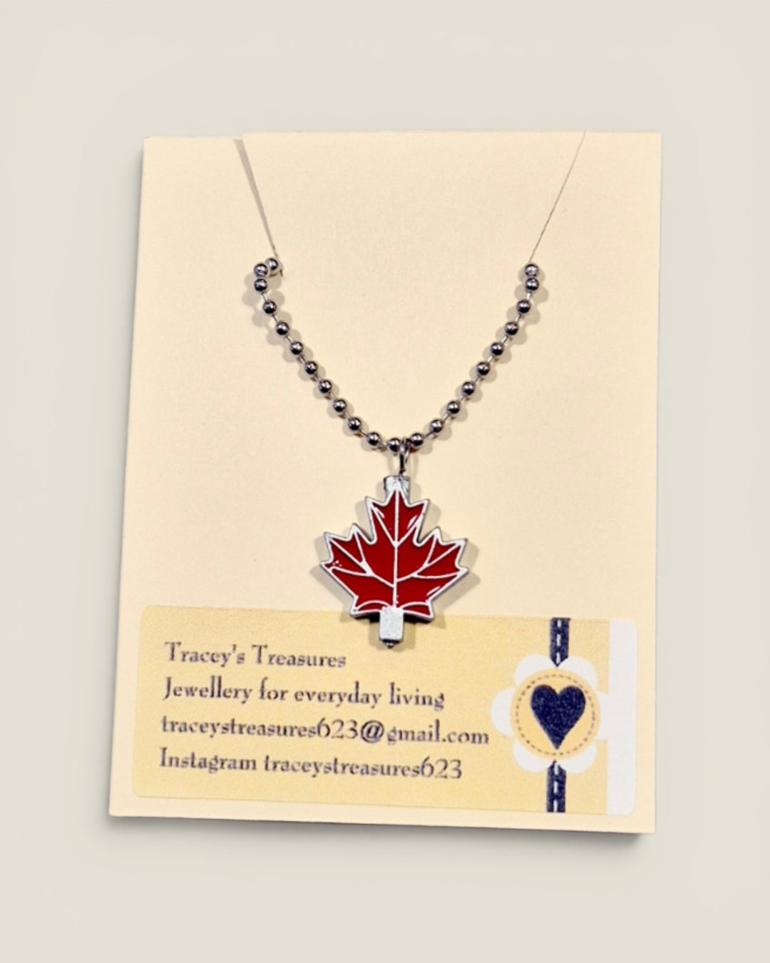 Tracey's Treasures, Necklaces, Canada Collection