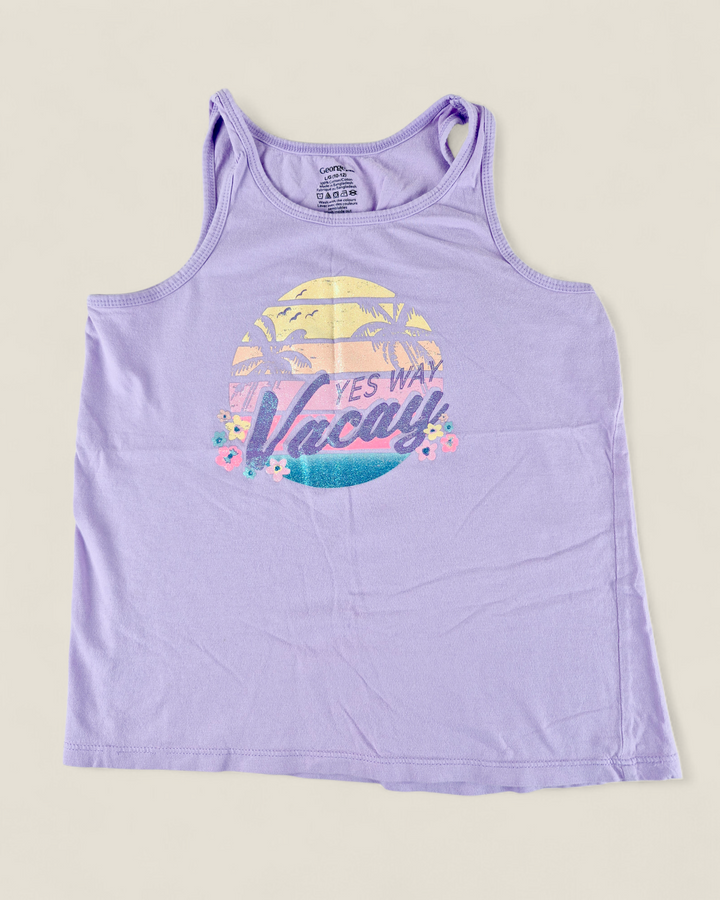Pre-Loved George Purple "Vacay" Tank Top Girls 10-12Y | Betty’s Marketplace