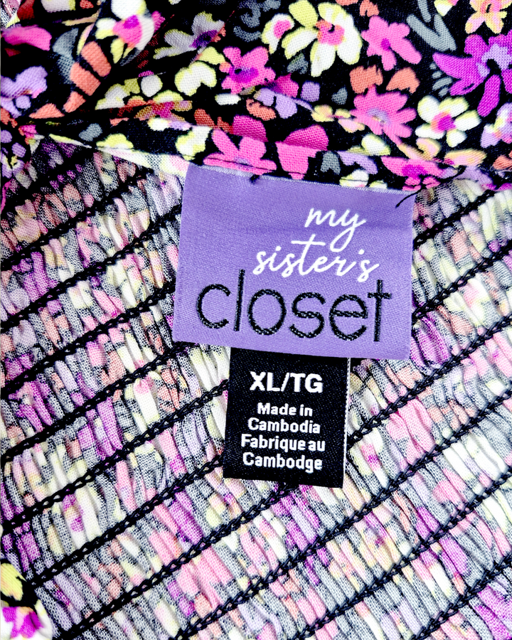 Pre-Loved With Tags My Sister's Closet Floral Crop Top Youth XL | Betty’s Marketplace
