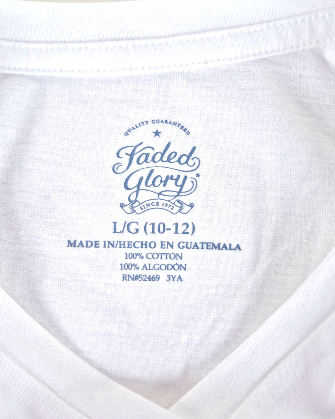 Pre-Loved Faded Glory White Long Sleeve Top Girls 10-12Y | Betty’s Marketplace