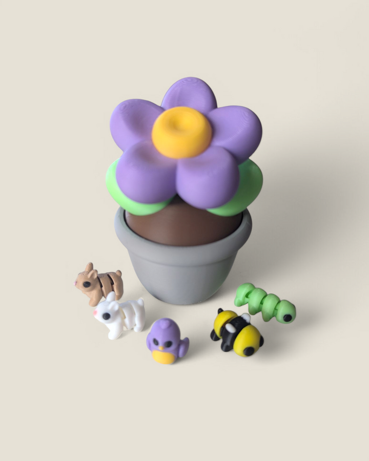 Marlin Fine Craft 3D, Flowers in Pots with Micro Mini Toy Sets