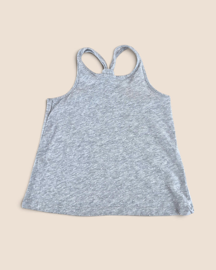 Pre-Loved Joe Fresh Grey Polka Dot Tank Top Girls 3Y | Betty’s Marketplace