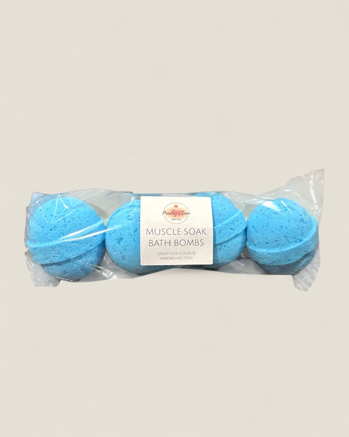 Peachy Clean Soap, Mini Bath Bomb 4 pack