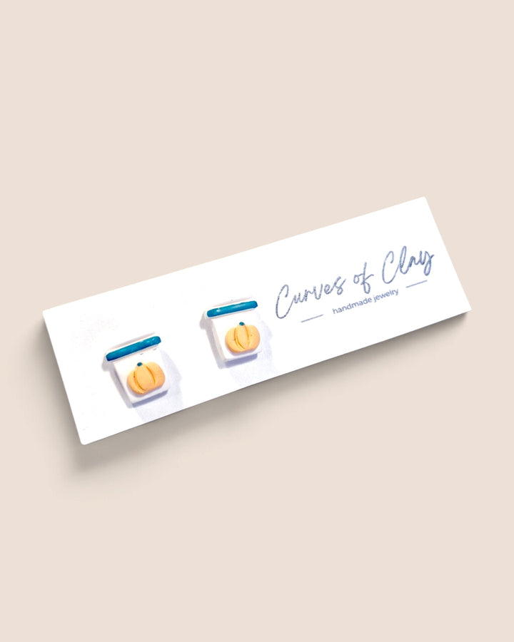 Curves of Clay, Autumn and Halloween Stud Earrings