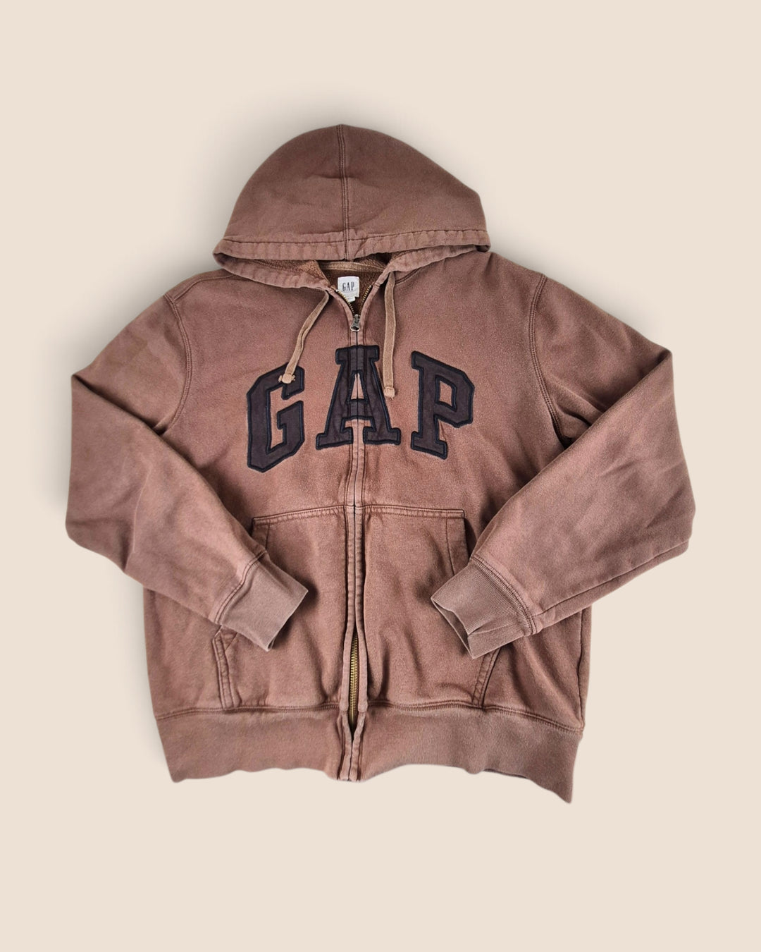 Pre-Loved GAP Brown Zippered Hoodie Adult Small | Betty’s Marketplace