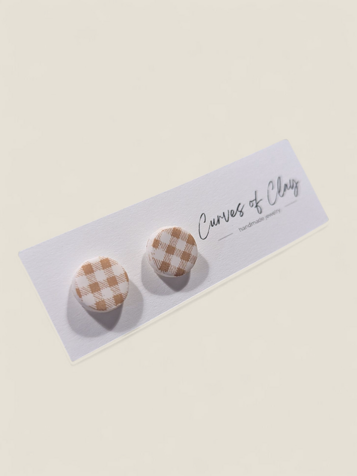 Curves of Clay, Autumn and Halloween Stud Earrings