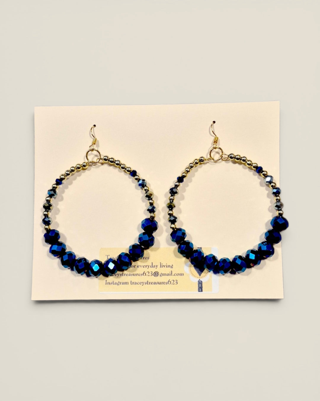 Tracey's Treasures, Beaded Hoop Earrings