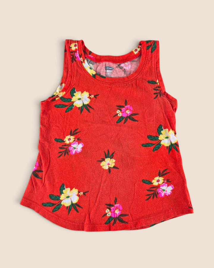 Pre-Loved Old Navy Orange Floral Tank Top Girls 2Y | Betty’s Marketplace