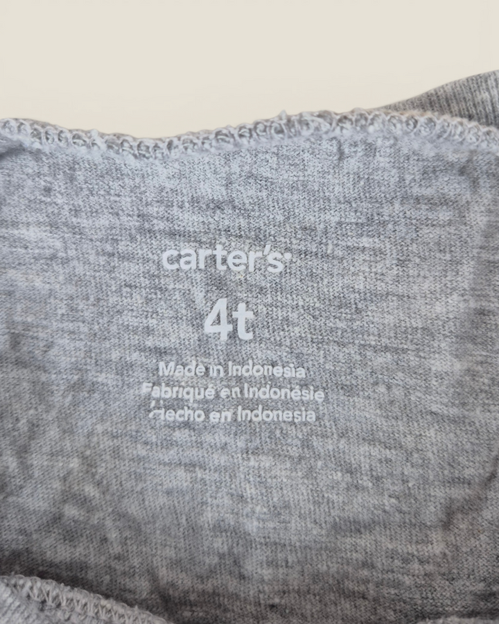 Pre-Loved Carter's Grey "Best Day Ever" Top Girls 4Y | Betty’s Marketplace
