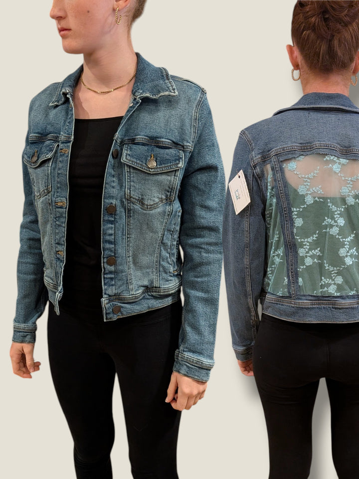 Stitch,  Loop, Create, Repeat, Repurposed Upcycled Denim Jackets
