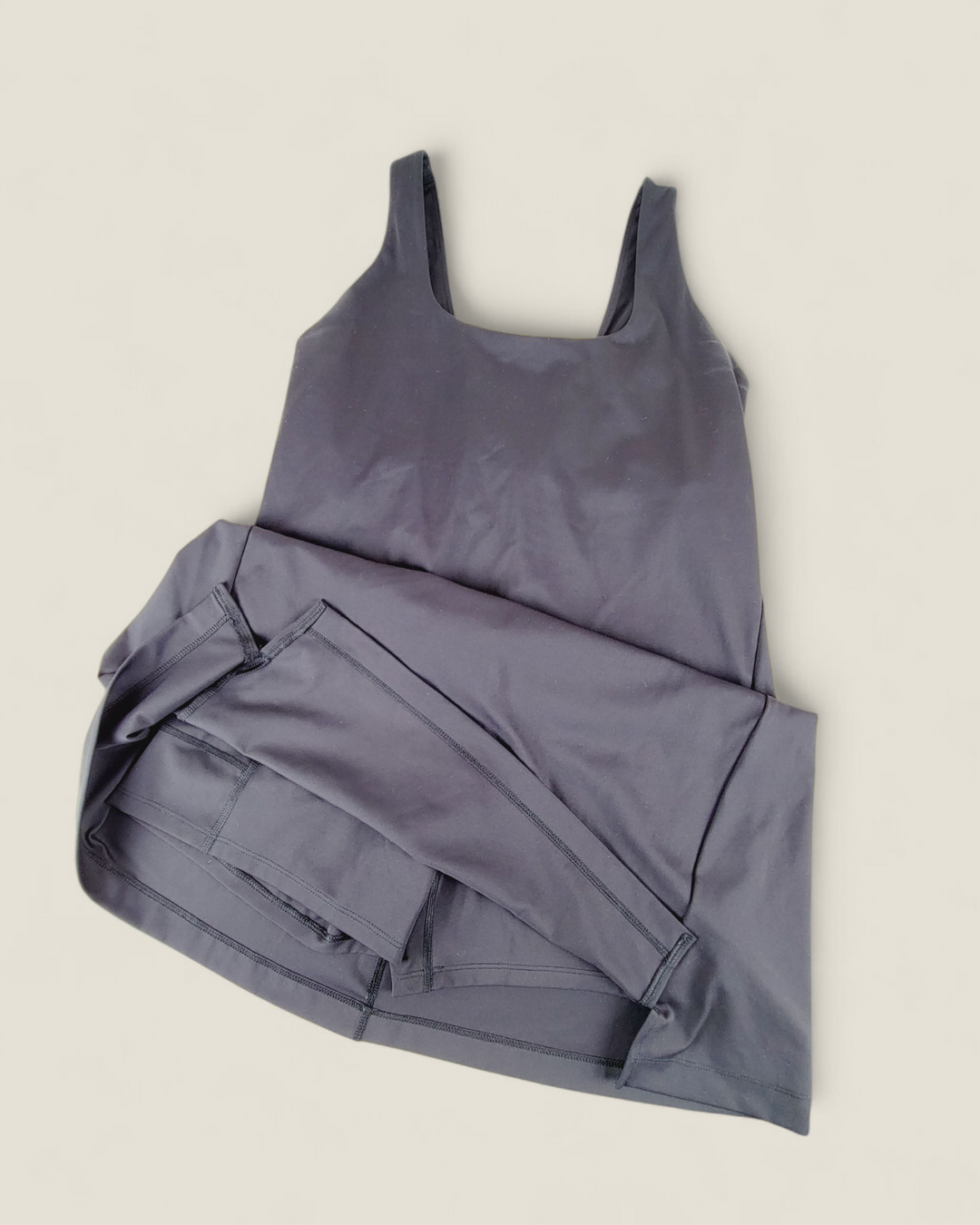 OLD NAVY ACTIVE BLACK DRESS WITH SHORTS LADIES MEDIUM PRE-LOVED