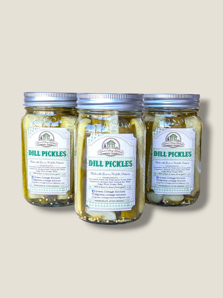 Green Cottage Kitchen, Dill Pickles (Regular, Spicy or Extra Garlic)