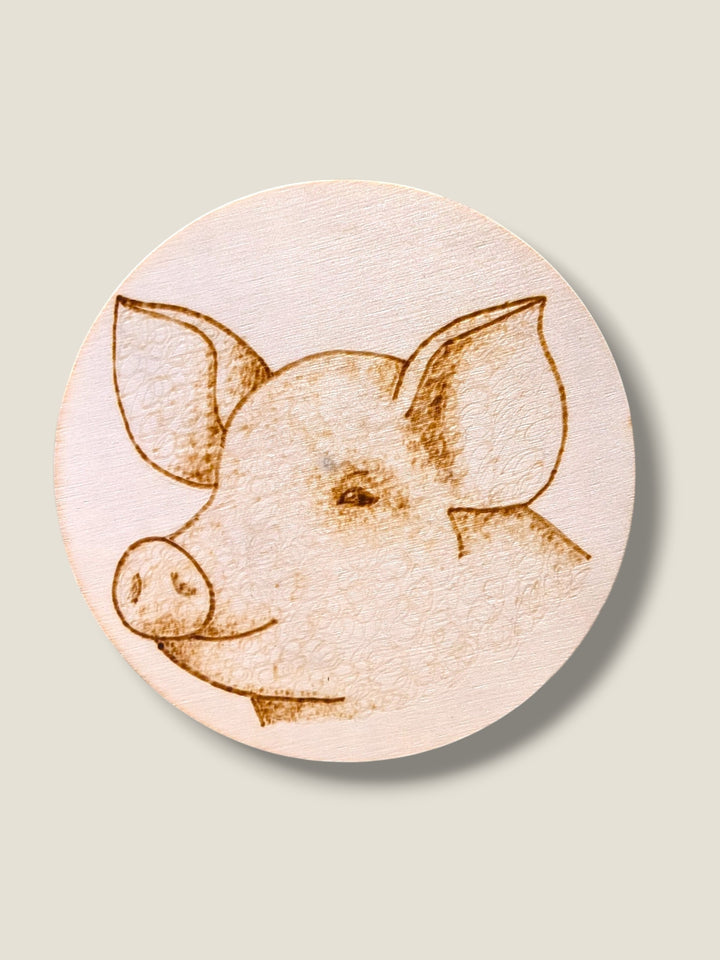 Marked In Wood, Wood Burnt Cork Backed Coasters