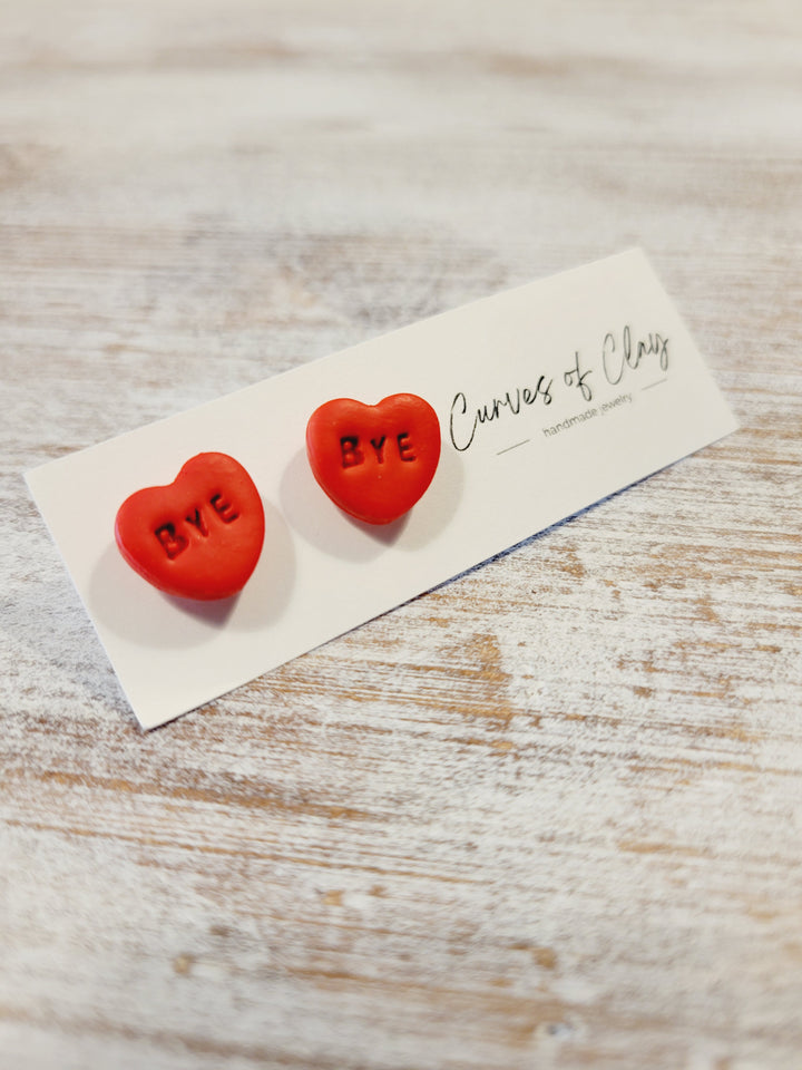 Curves of Clay, Valentine & Love Inspired Stud Earrings