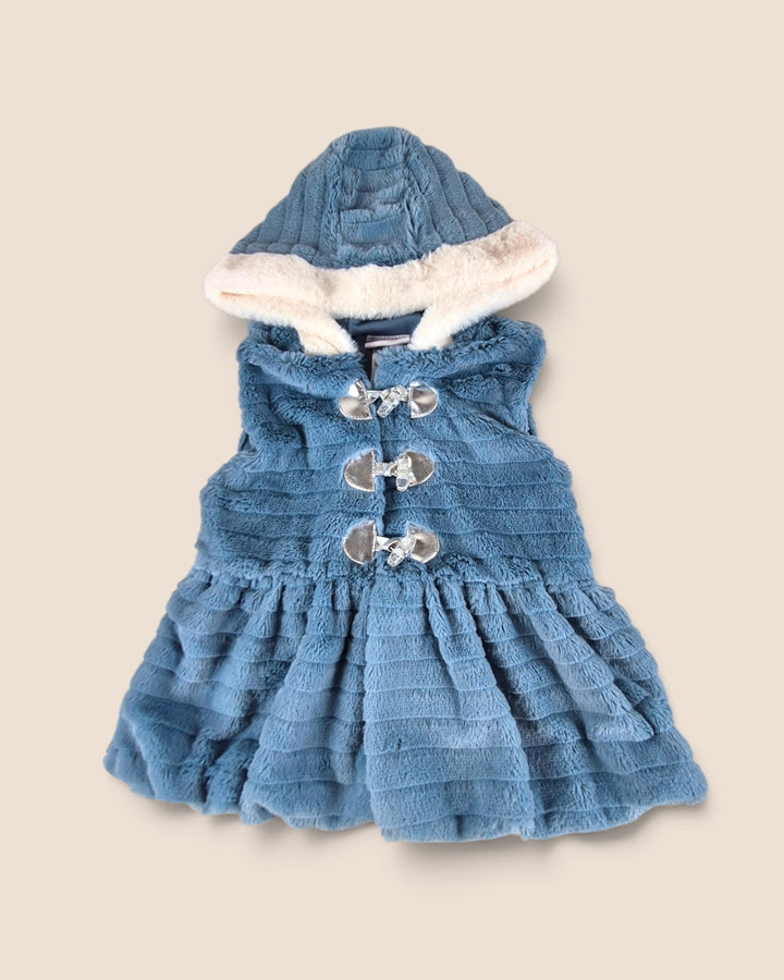 Pre-Loved Little Lass Soft Blue Hooded Vest Girls 24M | Betty’s Marketplace