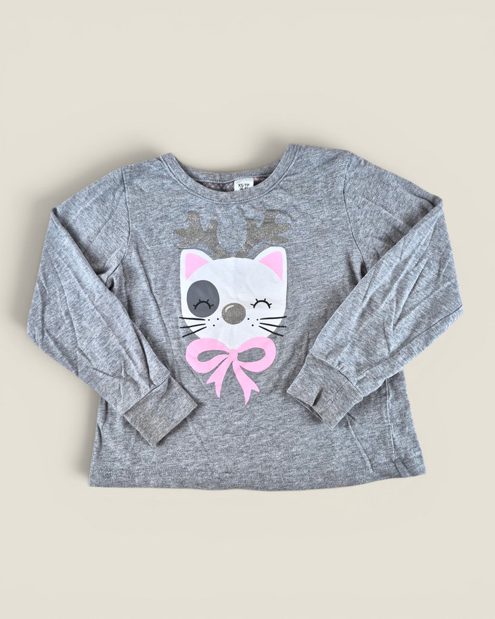 Pre-Loved George Holiday Cat Top Girls 4-5Y | Betty’s Marketplace